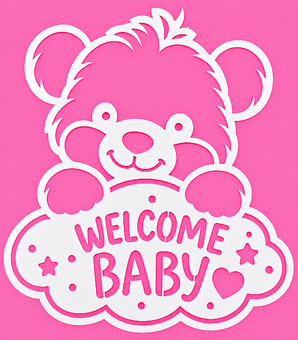 SRA-1867 - URSINHO COM FRASE WELCOME BABY - INFANTIL 2026