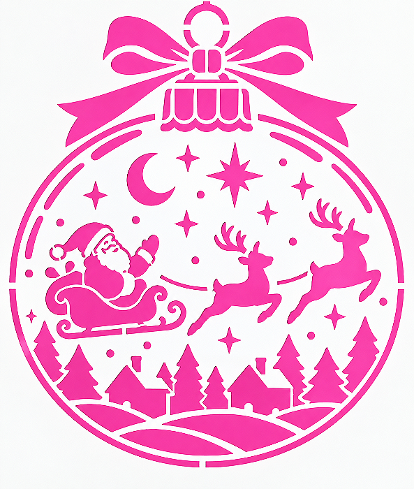SRA-1875 - BOLA DE NATAL COM PAISAGEM - COLEÇÃO NATAL 2016