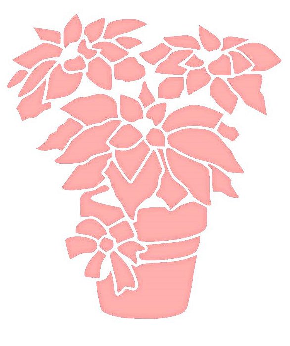 SRA-136 VASO COM FLOR DE NATAL 19X21