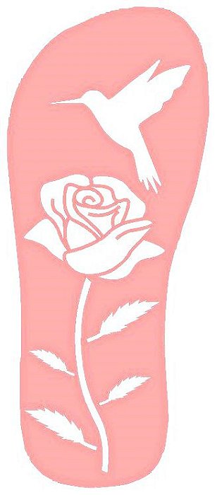 SRA-213 CHINELO ESTAMPA ROSA 25,5X10