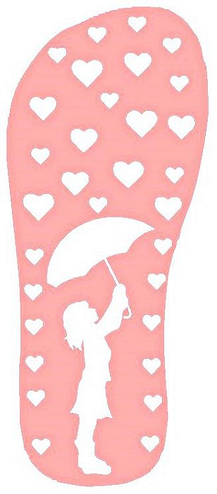 SRA-218 CHINELO MENINA COM GUARDA CHUVA 25,5X10