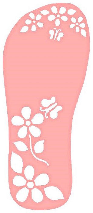 SRA-224 CHINELO FLORZINHAS E BORBOLETAS 25,5X10