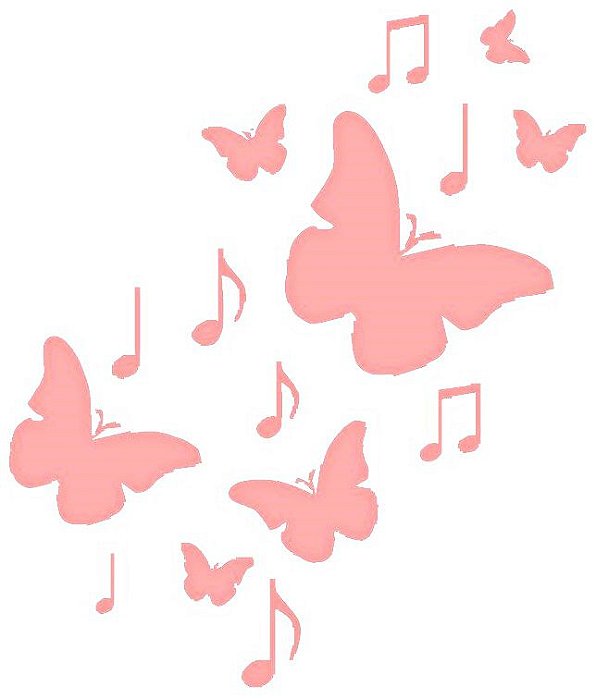 SRA-233 BORBOLETAS E NOTAS MUSICAIS 15X17