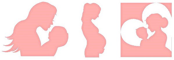 SRA-258 KIT 3 SILHUETAS MÃE