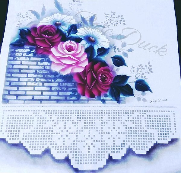 SRA-269 KIT STENCILS ROSAS COM MARGARIDAS
