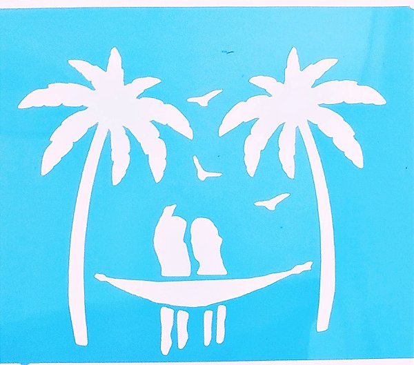 SRA-482 STENCIL PRAIA 17X14