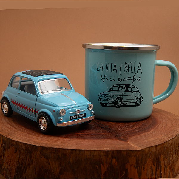 Kit Caneca e Miniatura - Fiat 500