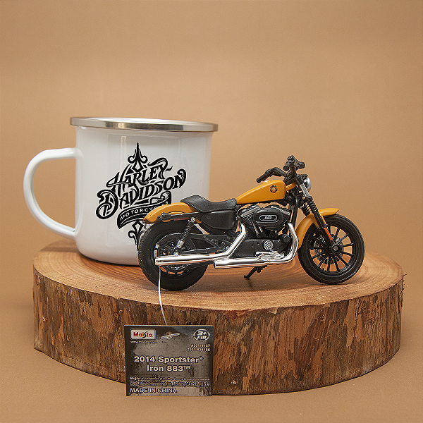 Kit Harley Davidson caneca e miniatura 2014 Harley-Davidson Iron 883.