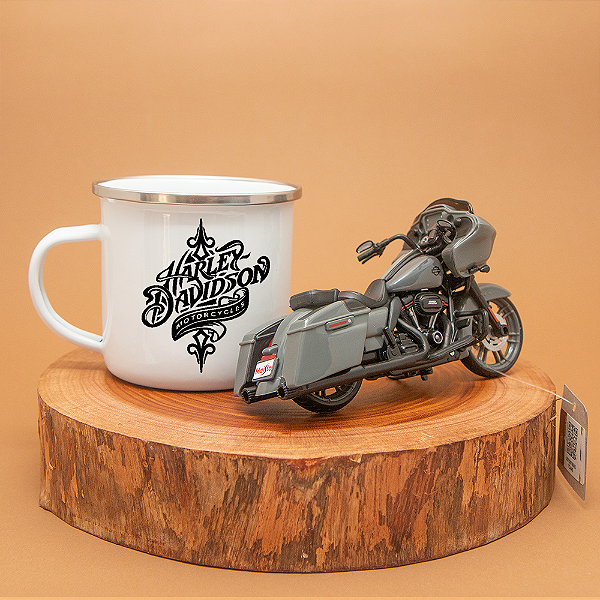 Kit Harley Davidson caneca e miniatura  2018 CVO Road Glide.