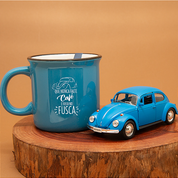 Kit Miniatura e caneca fusca 255ml