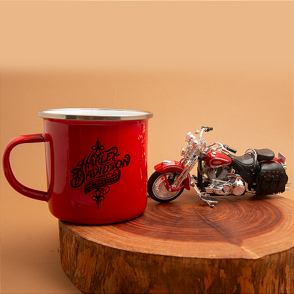 Kit Harley Davidson caneca e miniatura FLSTS Heritage Softail Springer 1999