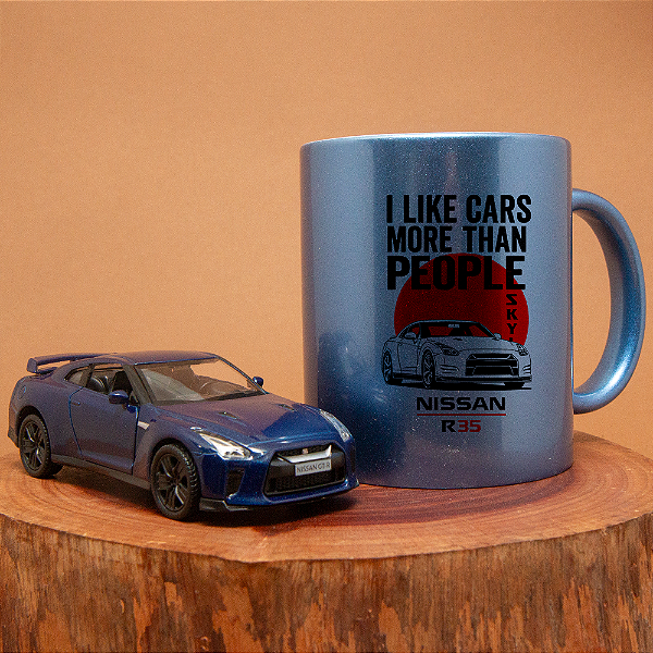 Kit Miniatura e Caneca Nissan Skyline R35 – Escala 1/36