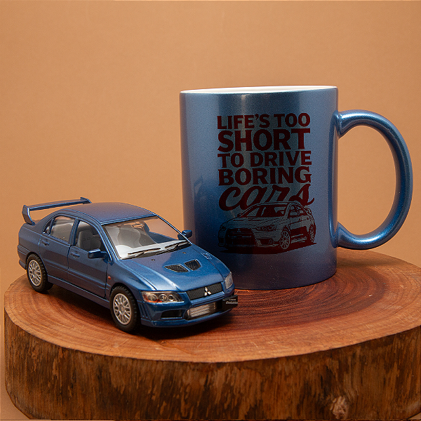 Kit Miniatura e Caneca Mitsubishi Evolution VII – Escala 1/36