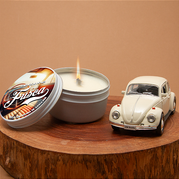 Kit Exclusivo Fusca – Vela Aromática & Miniatura
