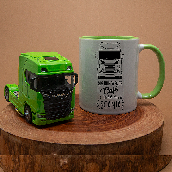 Kit Caneca e Miniatura Caminhão Scania