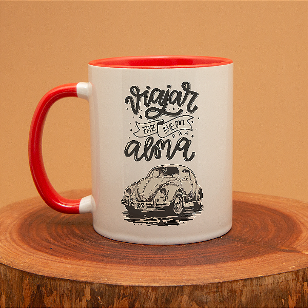 Caneca Fusca Viajar faz bem para a alma