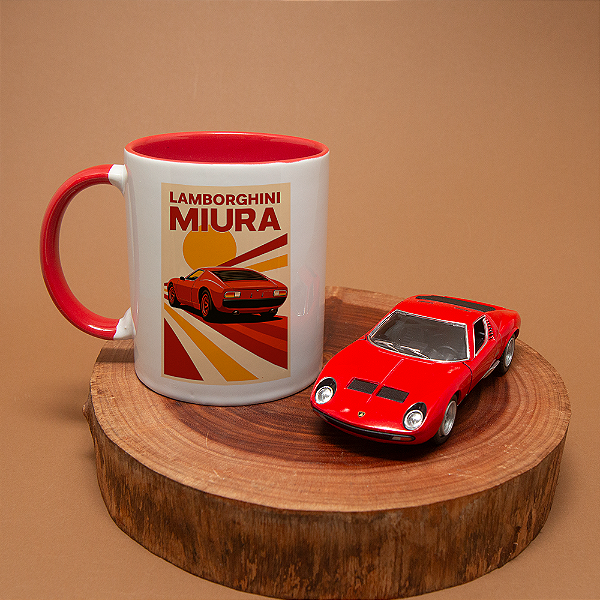 Kit Lamborghini Miura 1:36 + Caneca Estampada