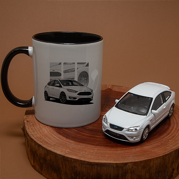 Kit Ford Focus 1:36 + Caneca Estampada