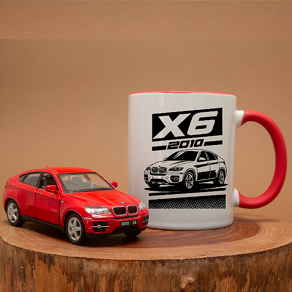 Kit BMW X6 – Miniatura Colecionável 1:32 + Caneca Exclusiva