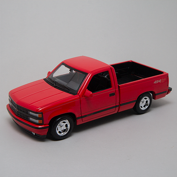 Miniatura Chevrolet 454 SS Vermelha 1:24 – Pick-up Clássica dos Anos 90