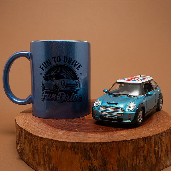 Kit Mini Cooper – Miniatura Colecionável + Caneca Cerâmica 325ml