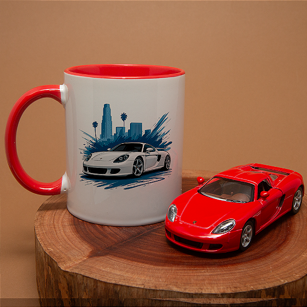Kit Porsche Carrera GT – Miniatura Colecionável + Caneca Personalizada