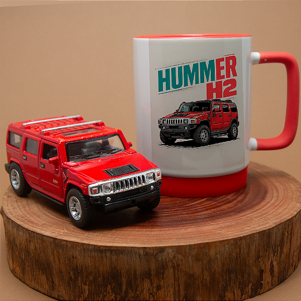 Kit Miniatura Hummer H2 + Caneca Exclusiva – Força, Estilo e Aventura