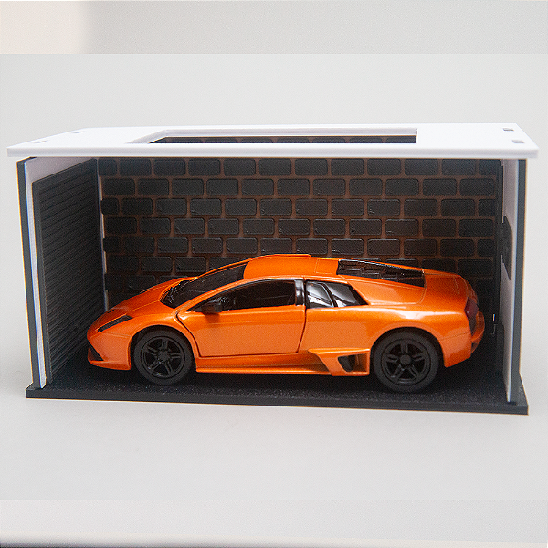 Kit Garagem para miniatura escala 1/32 com Lamborghini Murciélago