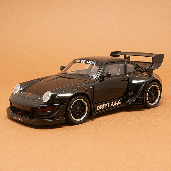 Miniatura Porsche 911 RWB 1:24 – Widebody Drift King com Aerofólio