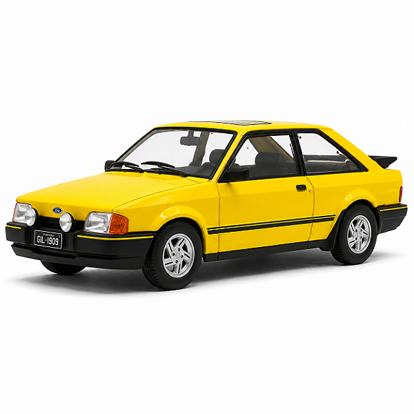 Miniatura Ford Escort XR3 1988 Amarelo 1/24