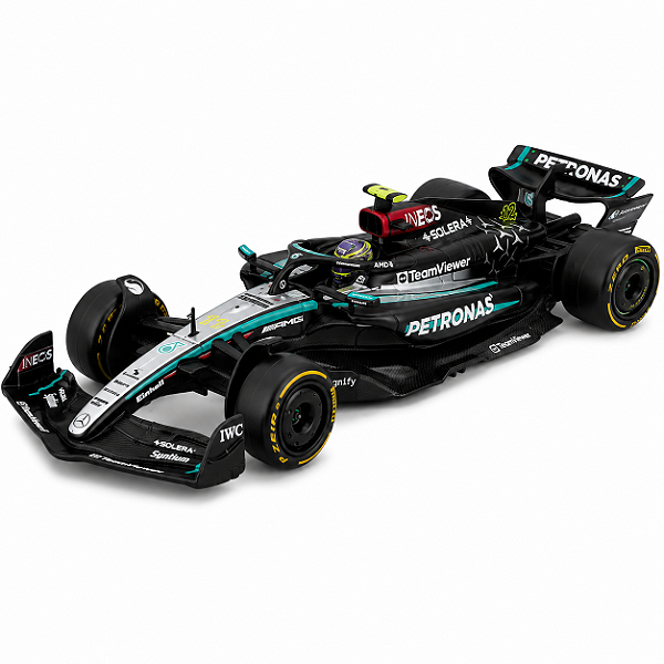 Miniatura F1 2024 Mercedes-AMG W15 Hamilton 1/43 com Piloto