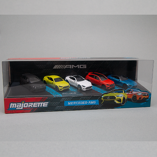 Miniaturas Majorette Giftpack Mercedes AMG 1/64 com 5 Carros