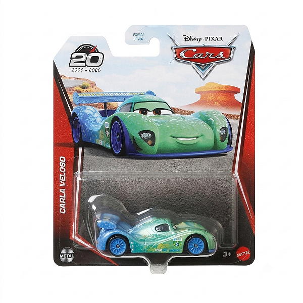 Miniatura Disney Pixar Cars Carla Veloso #8 Mattel 1:55