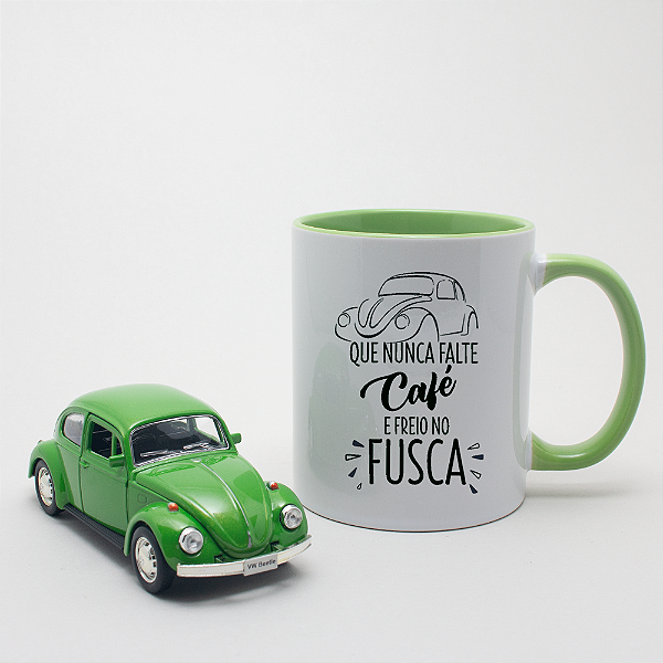 Kit Caneca e Miniatura Fusca Verde