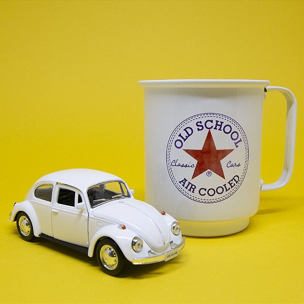 Kit miniatura Fusca e Caneca em Alumínio - Air Cooled Old School