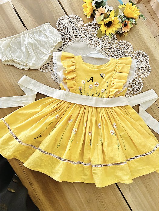 Vestido Infantil Margaridas