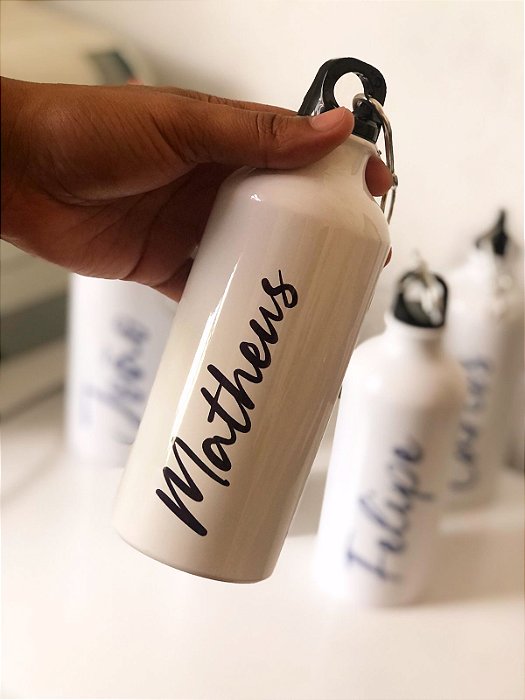Garrafa com Mosquetão Personalizada - INOX