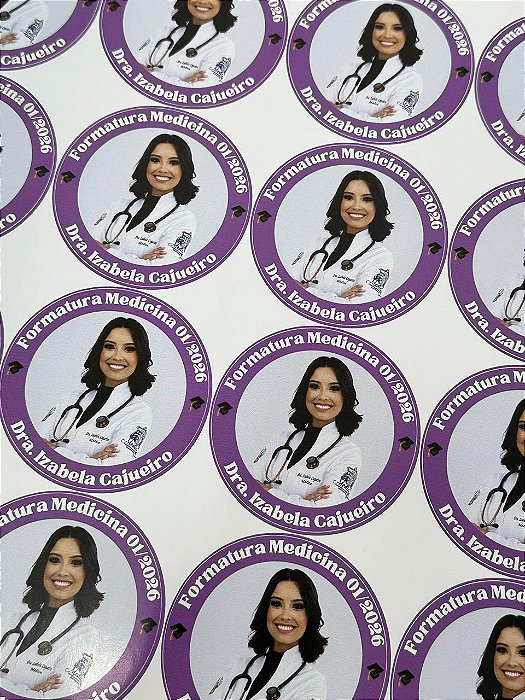 Adesivos Personalizados - Cartela com 40 unidades