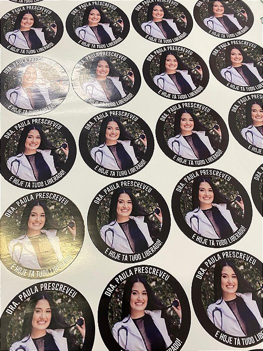 Adesivos Personalizados - Cartela com 40 unidades