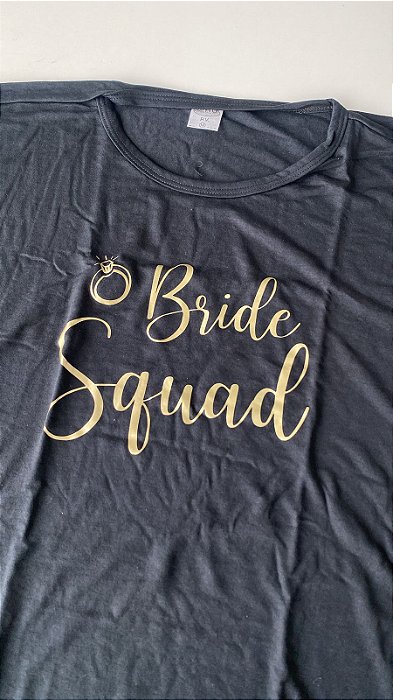 Camisa Bride Squad Preta - Pronta entrega