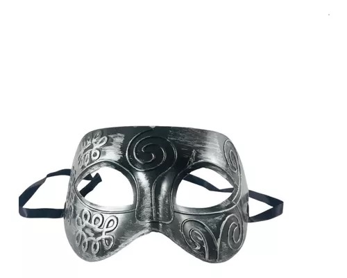 Máscara Veneziana Prata Velho Festas Fantasias