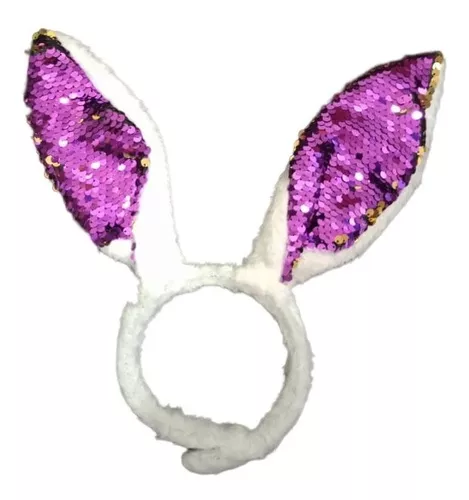 Tiara Arquinho Lantejoulas  Fantasia Coelho Páscoa