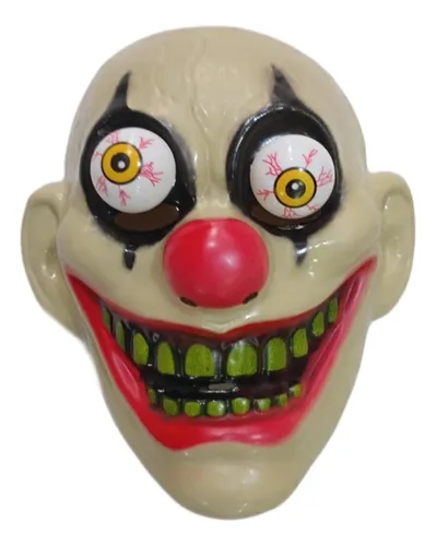 Máscara Palhaço Risonho Olho Mola Festas Fantasias