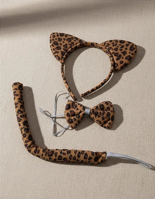 Kit Oncinha Festa Fantasia Carnaval Halloween