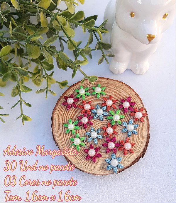 Adesivo Margarida - 30 Unidades