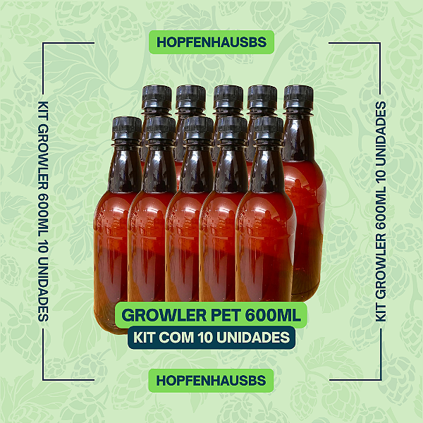 Kit Growler 600ml - 10 unidades