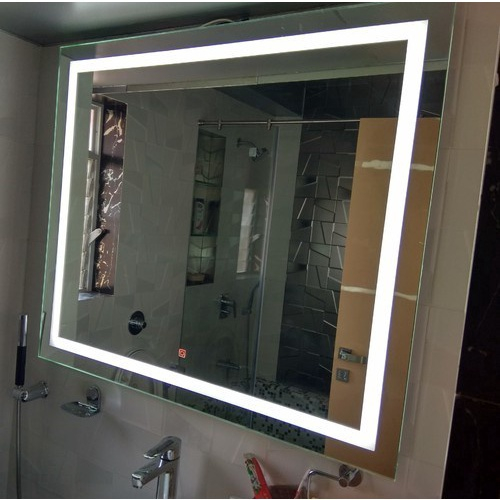 - Espelho quadrado touch led 4000 K embutido 0,70x0,70