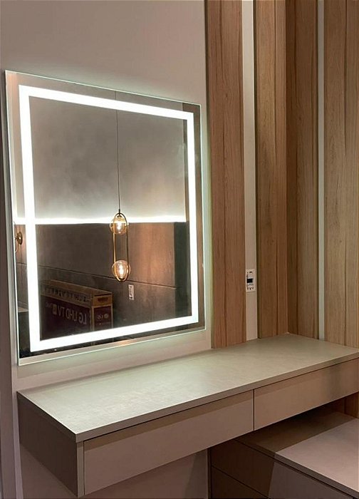 - Espelho com touch led 3000k  embutido 0,80x0,90