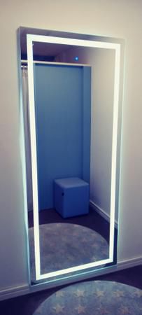 Espelho para corpo todo Iluminação led 3 cores com botão touch liga e desliga 0,70 x 1, 70