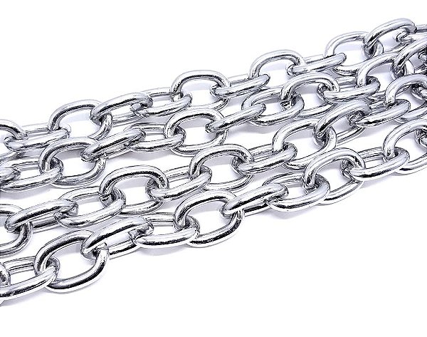 Corrente para lustre em alumínio prata 1 metro